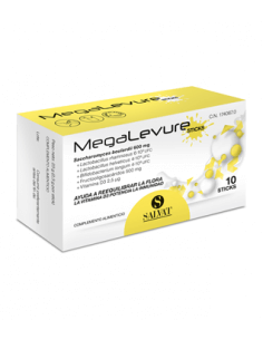 MEGALEVURE SABOR PLATANO 10 STICKS