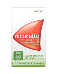 NICORETTE FRESHFRUIT 2 MG 105 CHICLES