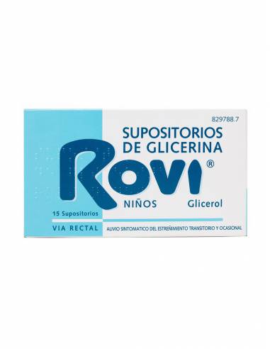 SUPOSITORIOS GLICERINA ROVI INFANTIL 1.44 G 15 S