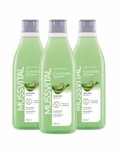 MUSSVITAL ESSENTIALS GEL DE BAÑO ALOE VERA 3 X 750 ML