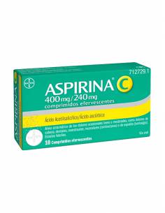 ASPIRINA C 400-240 MG 10 COMPRIMIDOS EFERVESCENTES