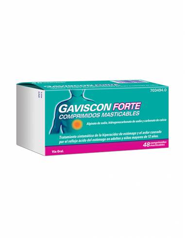 GAVISCON "FORTE" 48 COMPRIMIDOS MASTICABLES