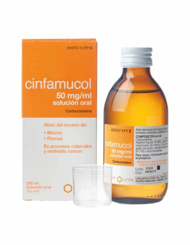 CINFAMUCOL CARBOCISTEINA 50 MG/ML SOLUCION ORAL