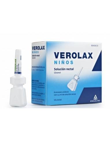VEROLAX NIÑOS 1,8 ML SOLUCIÓN RECTAL 6 ENEMAS 2,5 ML