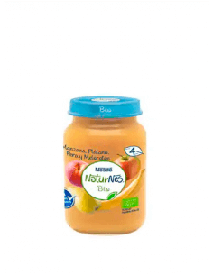 NESTLÉ NATURNES BIO PLÁTANO, MANZANA, PERA Y MELOCOTÓN 190 G