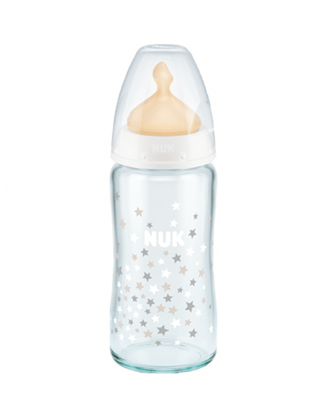 NUK BIBERON CRISTAL LATEX BOCA ANCHA T1 M 240ML