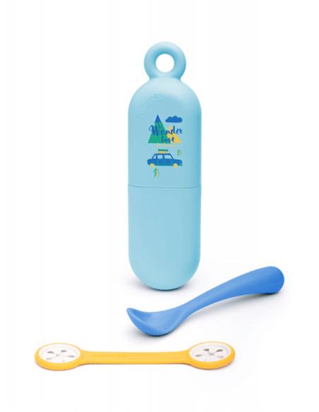 SUAVINEX WANDERLUST CUCHARA + PORTACUCHARAS + BIB-CLIP