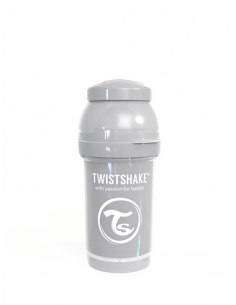 TWISTSHAKE BIBERÓN ANTICÓLICO GRIS PASTEL 180 ML