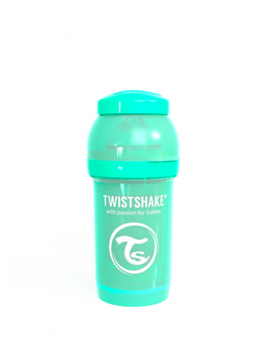 TWISTSHAKE BIBERÓN ANTICÓLICO VERDE PASTEL 180 ML