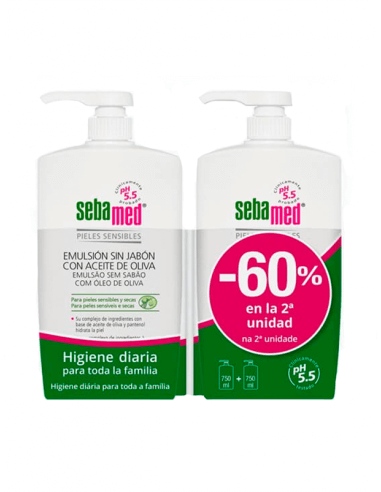 SEBAMED EMULSIÓN ACEITE OLIVA 750 ML DUPLO