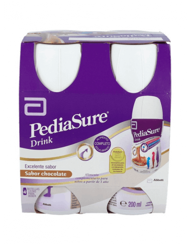 PEDIASURE DRINK CHOCOLATE 4 BOTELLAS X 200 ML