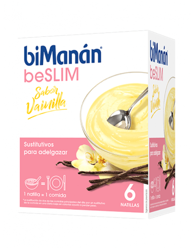 BIMANÁN BESLIM NATILLAS SABOR VAINILLA 6 UNIDADES