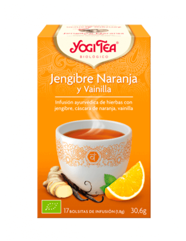 YOGI TEA JENGIBRE, NARANJA Y VAINILLA INFU 17 BO