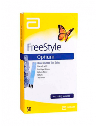 OPTIUM PLUS GLUCOSA 50 UNIDADES FREESTYLE
