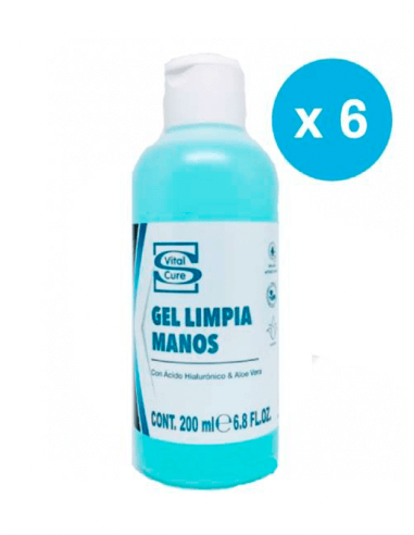 VITAL CURE GEL HIDROALCOHÓLICO PACK 6 X 200 ML