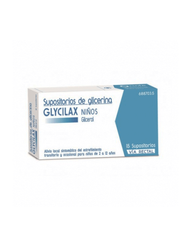 SUPOSITORIOS GLICERINA GLYCILAX INFANTIL 1.44 G 15 UNIDADES