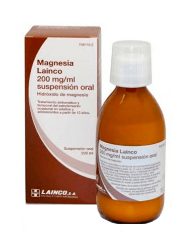 MAGNESIA LAINCO 200 MG/ML SUSPENSIÓN ORAL 220 ML