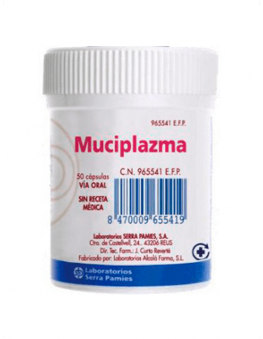 MUCIPLAZMA 500 MG 50 CAPSULAS