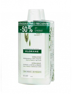 KLORANE CHAMPÚ AVENA DUPLO 2 X 400 ML
