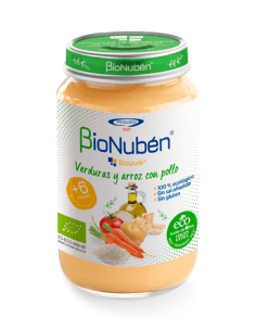 BIONUBÉN ECOPURÉ VERDURAS Y ARROZ CON POLLO 250 G