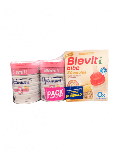 BLEMIL OPTIMUM 2 DUPLO 2 X 400 G + BLEVIT 8 CEREALES 600 G PACK