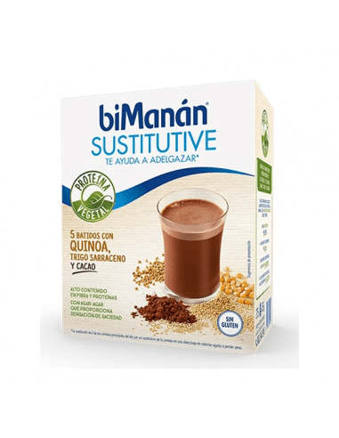 BIMANÁN BATIDO VEGETAL CHOCOLATE 5 SOBRES X 55 G