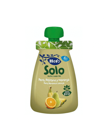 HERO BABY SOLO PLATANO PERA Y NARANJA 100 G