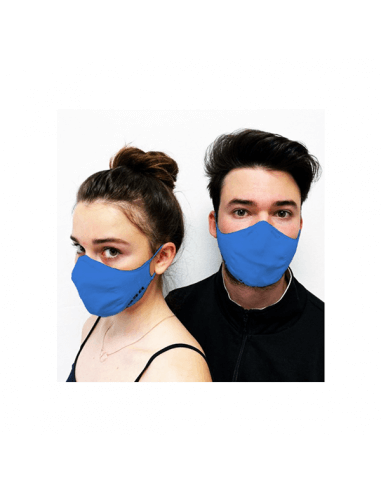 MASKPLUS MASCARILLA ADULTO REUTILIZABLE AZUL 1...