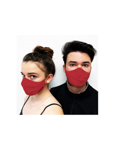 MASKPLUS MASCARILLA ADULTO REUTILIZABLE ROJA 1 UNIDAD +...