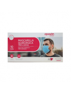 APOSÁN MASCARILLA QUIRÚRGICA TII 10 UNIDADES