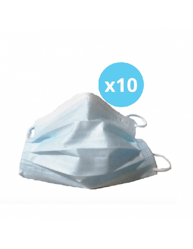 MASCARILLA MÉDICA TRIPLE CAPA 10 UNIDADES