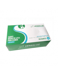 GUANTES VENSALUD DE LATEX CON POLVO TALLA L