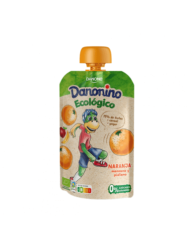 DANONINO POUCH ECOLÓGICO NARANJA, MANZANA Y...