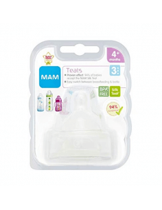 MAM TETINA SILICONA TEAT 3 FLUJO RAPIDO 4+ M
