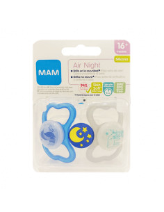 MAM CHUPETE SILICONA AIR NIGHT +16 MESES 2 UNIDADES