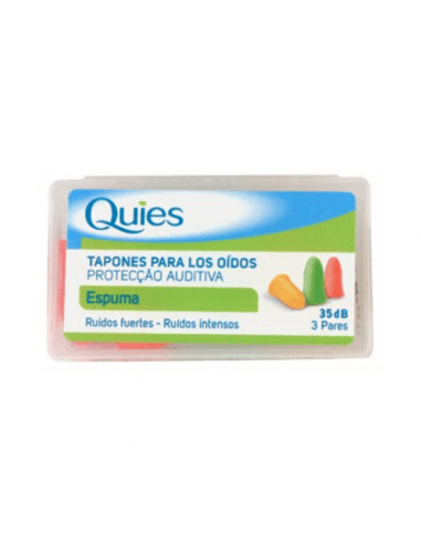 TAPONES OIDOS ESPUMA FLUO QUIES 6 U
