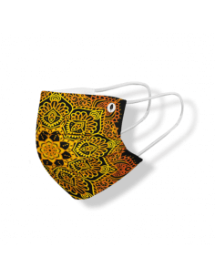 ROBIN HAT MASCARILLA HIGIÉNICA OCRE MANDALA ADULTO 1 UNIDAD