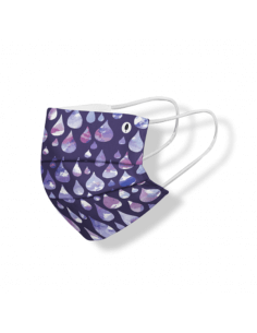 ROBIN HAT MASCARILLA HIGIÉNICA PURPLE DROPS ADULTO 1 UNIDAD