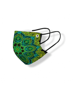 ROBIN HAT MASCARILLA HIGIÉNICA GREEN MANDALA ADULTO 1 UNIDAD