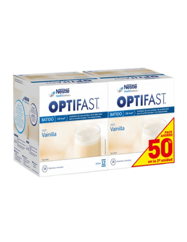 OPTIFAST BATIDO VAINILLA DUPLO 2 X 12 SOBRES