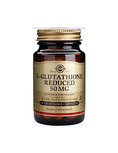 SOLGAR L-GLUTATION 50 MG 30 CÁPSULAS VEGETALES