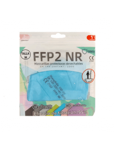 MASCARILLA FFP2 NR AZUL TURQUESA INFANTIL TALLA M 1 UNIDAD