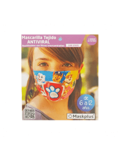MASKPLUS MASCARILLA INFANTIL REUTILIZABLE 6 A 12 PATRULLA...