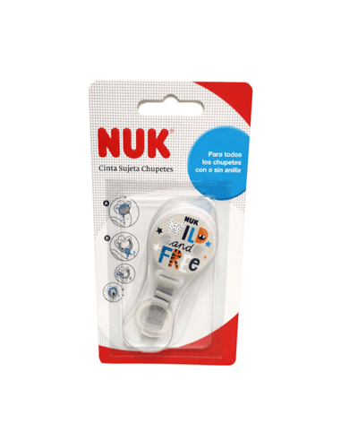 NUK CINTA SUJETA CHUPETES WILD AND FREE 1 UNIDAD