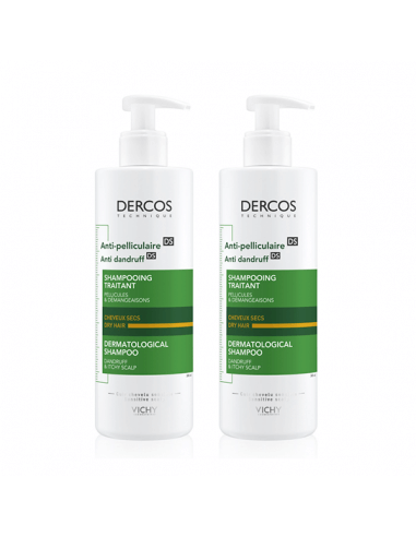 VICHY DERCOS CHAMPU ANTI CASPA SECA 390 ML DUPLO