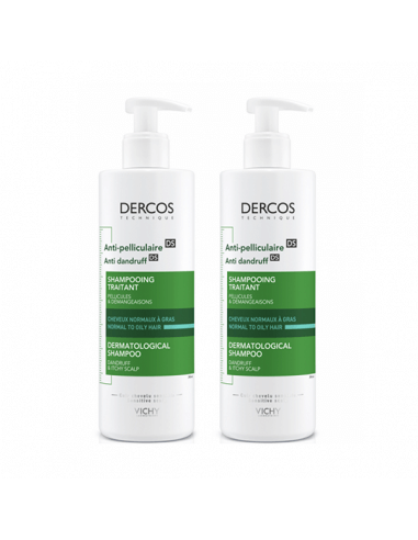 VICHY DERCOS CHAMPU ANTI CASPA GRASA 390ML DUPLO