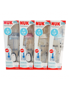 NUK BIBERÓN FIRST CHOICE SAFARI SILICONA 6-18 MESES 360 ML