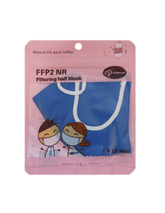 POWCAN MASCARILLA FFP2 INFANTIL COLOR AZUL OSCURO 1 UNIDAD
