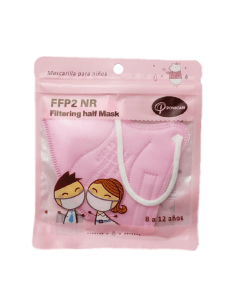 POWCAN MASCARILLA FFP2 INFANTIL COLOR ROSA 1 UNIDAD