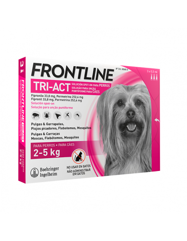 FRONTLINE TRI-ACT PARA PERROS 2-5KG 3 PIPETAS